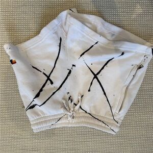 Aviator Nation White and Black Patterned Shorts